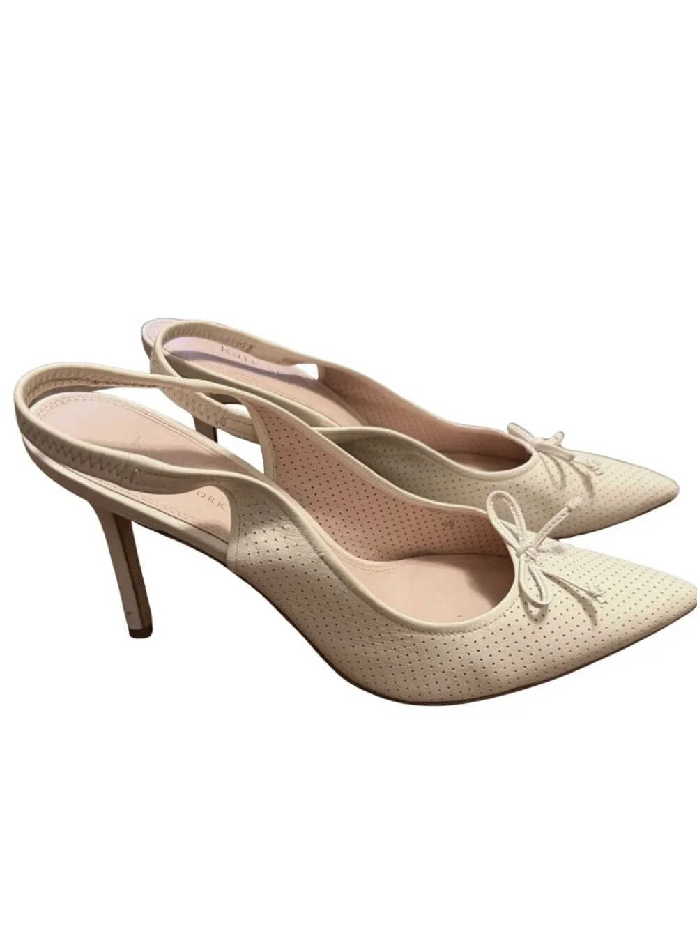 Kate Spade Veronica Slingback Pumps Stiletto Heels | Parchment White | Size 9